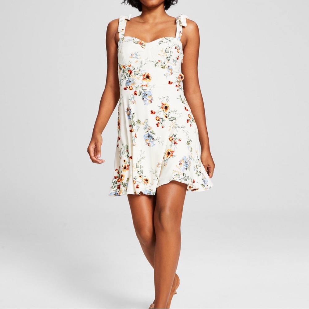 And Now This Women's Floral-Print Tie-Strap Dress